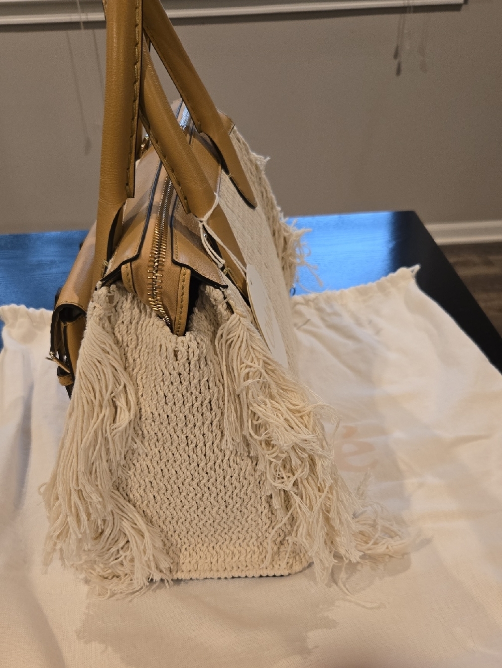 NWT! Chloe Edith Medium Fringe Day Bag - Picture 5 of 5